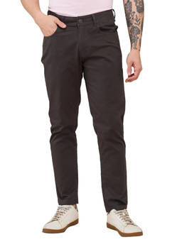 Being Human - Charcoal Cropped Fit Chinos For Men