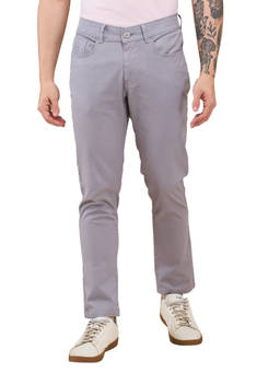 Being Human - Grey Cropped Fit Chinos For Men