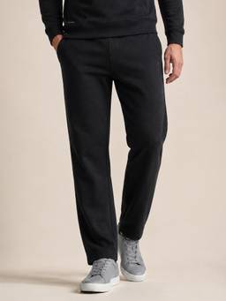 Van Heusen - Men Black Terry Fleece Sweat Pant with Functional Pockets