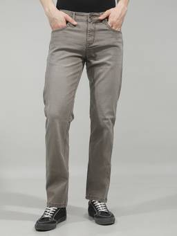 CRIMSOUNE CLUB - Men Khaki Straight Fit Jeans