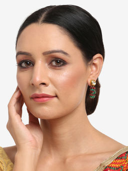 Ruby Raang Studio - Dusk Dew Multi Kundan Earrings