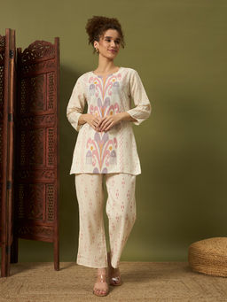 SEPHANI - Red Printed Regular Fit Kurta and Pant