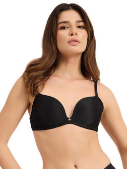 Guess - Black Solid Regular Fit Bra