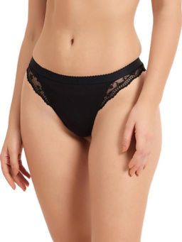 Guess - Black Self Design Regular Fit Thong