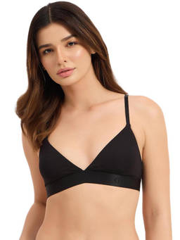 Guess - Black Solid Regular Fit Bra