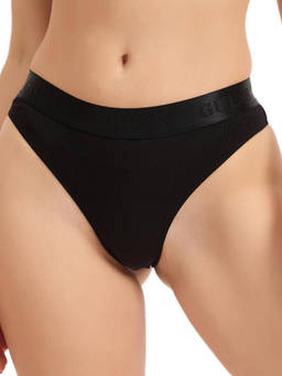 Guess - Black Solid Regular Fit Thong