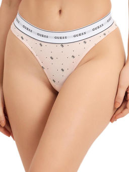 Guess - Beige Printed Regular Fit Thong