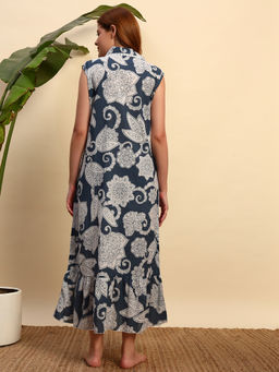 SEPHANI - Blue Printed Regular Fit Nighty