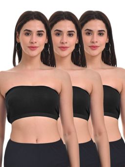 Adira - Women Black Cotton Solid Bras (Pack of 3)