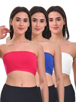 Adira - Women Multi-Color Cotton Solid Bras (Pack of 3)