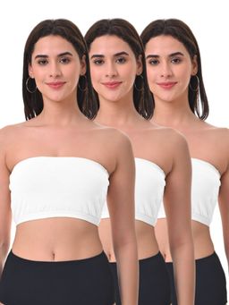 Adira - Women White Cotton Solid Bras (Pack of 3)