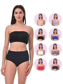 Adira - Women Multi-Color Cotton Solid Bras (Pack of 8)