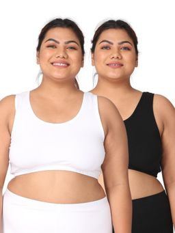 Adira - Women Multi-Color Cotton Solid Bras (Pack of 2)