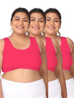 Adira - Women Red Cotton Solid Bras (Pack of 3)