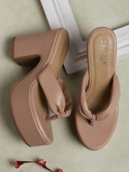 Truffle Collection - Nude Solid Heels