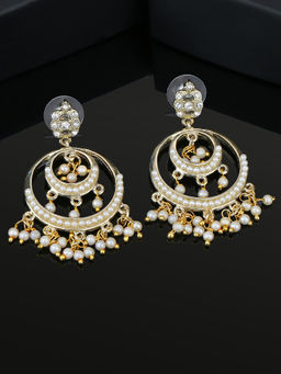 Estele - Gold Plated Circle Shaped Earrings for Women/ Girls
