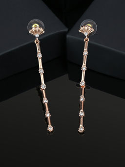 Estele - Rhodium Plated Bling Crystal Studded Designer Earrings for Women