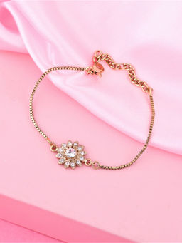 Estele - Gold Plated Lucky Star Bracelet with Austrian Crystals for Women