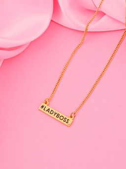 Estele - Gold Plated Lady Boss Designer Pendant for Women