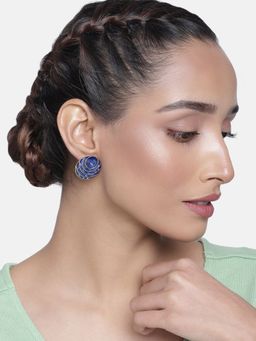 Estele - Gold Plated Round Shaped Stud Earrings for Women (Set of 2)