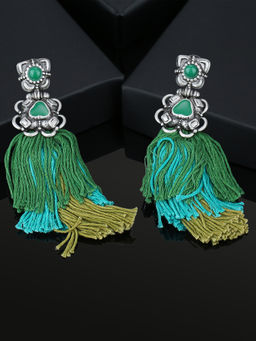 Estele - Rhodium Plated Scintillating Earrings for Women