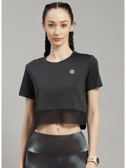 Rock.it - Women Grey Solid T-Shirt
