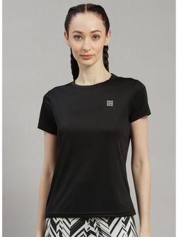 Rock.it - Women Black Regular Round Neck T-Shirt