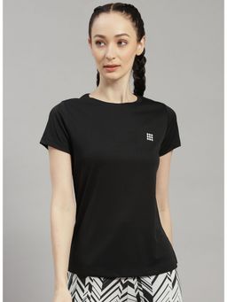 Rock.it - Women Black Solid T-Shirt