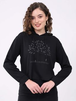 Monte Carlo - Women's Black Hood Full Sleeve Hoodie
