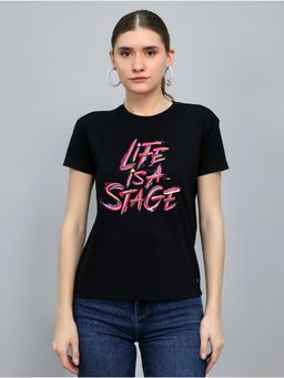 Monte Carlo - Women Regular Fit Half Sleeve Round Neck T-shirt