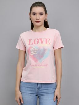 Monte Carlo - Women's Regular Fit Round Neck Half Sleeve Printed T-shirt