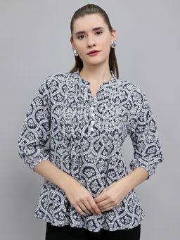 Monte Carlo - Women's Regular Fit 3/4 Sleeve Printed Top