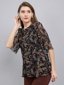 Monte Carlo - Women's Regular Fit Paisley Print Top