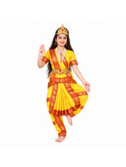 itsmycostume - Yellow Durga Mata Dress for Girls