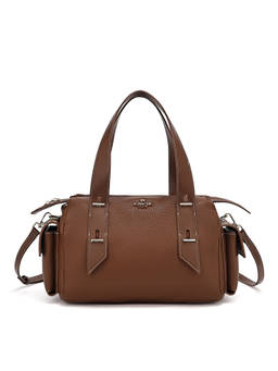 Lavie Paris - Soft Lg Vegan Leather Solid Tan Handbag (M)