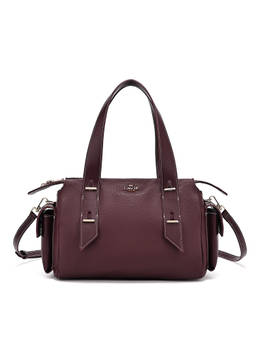 Lavie Paris - Soft Lg Vegan Leather Solid Wine Handbag (M)