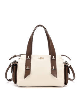Lavie Paris - Soft Lg Vegan Leather Colorblock Off White Handbag (M)