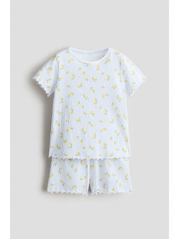 H&M - Girls Blue Printed Cotton Pyjamas