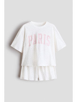 H&M - Girls White Cotton Pyjamas
