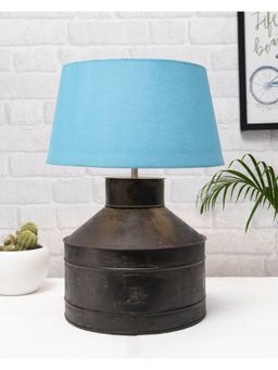 Homesake - Rustic Milk Gagar Table Lamp Turquoise Drum