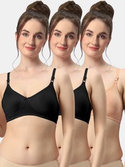 Sonari - Albela Seamless Soft Cup Everyday Non Padded Molded Bra for Women (Pack of 3)