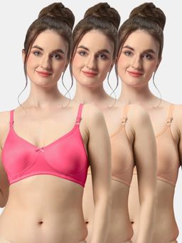 Sonari - Albela Seamless Soft Cup Everyday Non Padded Molded Bra for Women (Pack of 3)