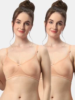 Sonari - Albela Seamless Soft Cup Everyday Non Padded Molded Bra for Women (Pack of 2)