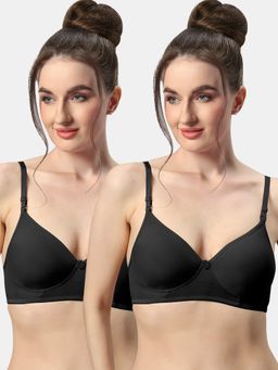 Sonari - Allure Womens Lightly Padded Non Wired Convertible Straps T-Shirt Bra (Pack of 2)