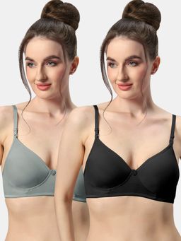 Sonari - Allure Womens Lightly Padded Non Wired Convertible Straps T-Shirt Bra (Pack of 2)