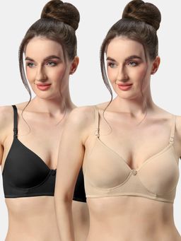 Sonari - Allure Womens Lightly Padded Non Wired Convertible Straps T-Shirt Bra (Pack of 2)