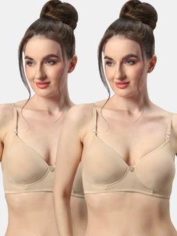 Sonari - Allure Womens Lightly Padded Non Wired Convertible Straps T-Shirt Bra (Pack of 2)