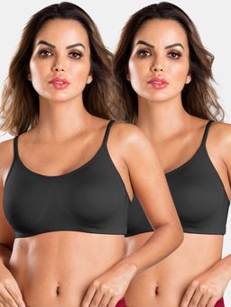 Sonari - Beginner Cami Bra for Womens Thin Strips, Full Coverage Bra (Pack of 2)