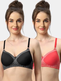 Sonari - Charmis Womens Lightly Padded Non Wired Seamless T-Shirt Bra (Pack of 2)