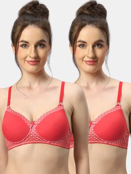Sonari - Charmis Womens Lightly Padded Non Wired Seamless T-Shirt Bra (Pack of 2)